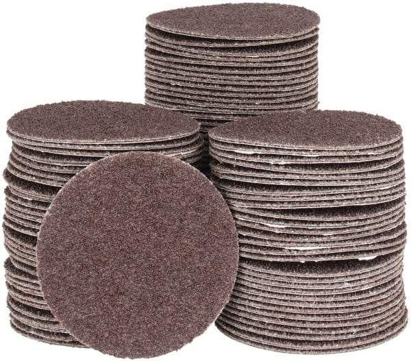 Tru-Maxx - 2" Diam, 60 Grit Aluminum Oxide Adhesive PSA Disc - Medium Grade, X Weighted Cloth Backing, For Right Angle/Vertical Shaft Portable Grinders - Eagle Tool & Supply