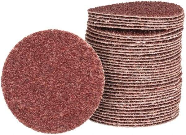 Tru-Maxx - 3" Diam, 24 Grit Aluminum Oxide Adhesive PSA Disc - Very Coarse Grade, X Weighted Cloth Backing, For Right Angle/Vertical Shaft Portable Grinders - Eagle Tool & Supply