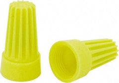 Ideal - 2, 18 to 2, 12 AWG, 600 Volt, Flame Retardant, Standard Twist on Wire Connector - Yellow, 221°F - Eagle Tool & Supply