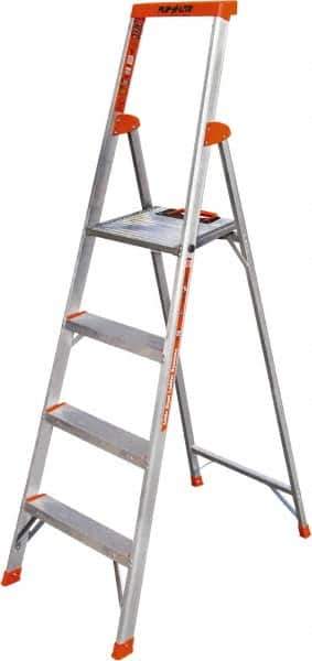 Little Giant Ladder - 4 Steps, 6' High, Type IA Rating, Aluminum Step Ladder - 300 Lb Capacity, 21" Base Width - Eagle Tool & Supply