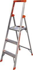 Little Giant Ladder - 3 Steps, 5' High, Type IA Rating, Aluminum Step Ladder - 300 Lb Capacity, 20" Base Width - Eagle Tool & Supply
