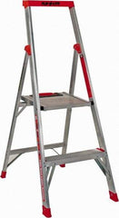 Little Giant Ladder - 2 Steps, 4' High, Type IA Rating, Aluminum Step Ladder - 300 Lb Capacity, 19" Base Width - Eagle Tool & Supply