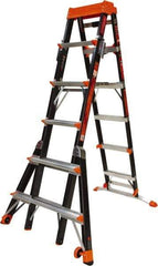 Little Giant Ladder - 9 Steps, 10' High, Type IAA Rating, Fiberglass Step Ladder - 375 Lb Capacity, 36" Base Width - Eagle Tool & Supply