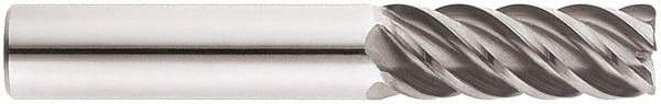 Niagara Cutter - 3/8", 5 Flute, Single End, Solid Carbide, 0.015" Corner Radius End Mill - 2" OAL, 45° Helix, Right Hand Flute, 1/2" LOC, Right Hand Cut - Eagle Tool & Supply