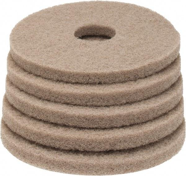 PRO-SOURCE - Polishing Pad - 13" Machine, Tan Pad, Polyester - Eagle Tool & Supply