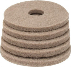 PRO-SOURCE - Polishing Pad - 13" Machine, Tan Pad, Polyester - Eagle Tool & Supply