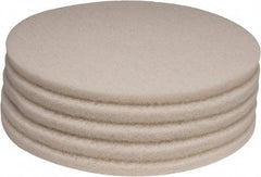 PRO-SOURCE - Polishing Pad - 20" Machine, White Pad, Polyester - Eagle Tool & Supply