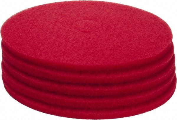 PRO-SOURCE - Polishing Pad - 20" Machine, Red Pad, Polyester - Eagle Tool & Supply