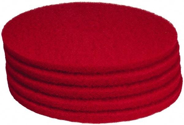 PRO-SOURCE - Polishing Pad - 19" Machine, Red Pad, Polyester - Eagle Tool & Supply