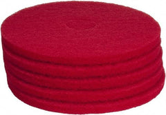 PRO-SOURCE - Polishing Pad - 17" Machine, Red Pad, Polyester - Eagle Tool & Supply