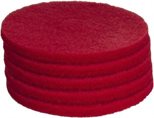 PRO-SOURCE - Polishing Pad - 14" Machine, Red Pad, Polyester - Eagle Tool & Supply