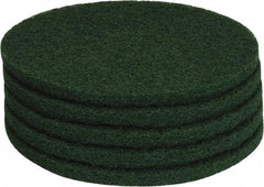 PRO-SOURCE - Stripping Pad - 17" Machine, Green Pad, Polyester - Eagle Tool & Supply