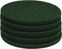 PRO-SOURCE - Stripping Pad - 15" Machine, Green Pad, Polyester - Eagle Tool & Supply