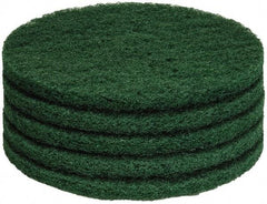 PRO-SOURCE - Stripping Pad - 14" Machine, Green Pad, Polyester - Eagle Tool & Supply