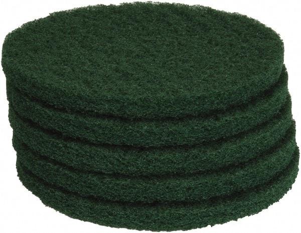 PRO-SOURCE - Stripping Pad - 13" Machine, Green Pad, Polyester - Eagle Tool & Supply