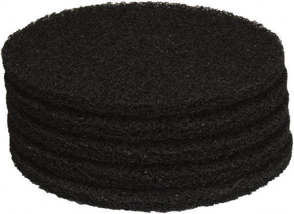 PRO-SOURCE - Stripping Pad - 15" Machine, Black Pad, Polyester - Eagle Tool & Supply