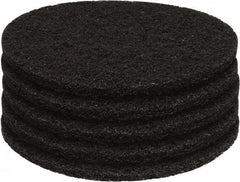 PRO-SOURCE - Stripping Pad - 13" Machine, Black Pad, Polyester - Eagle Tool & Supply