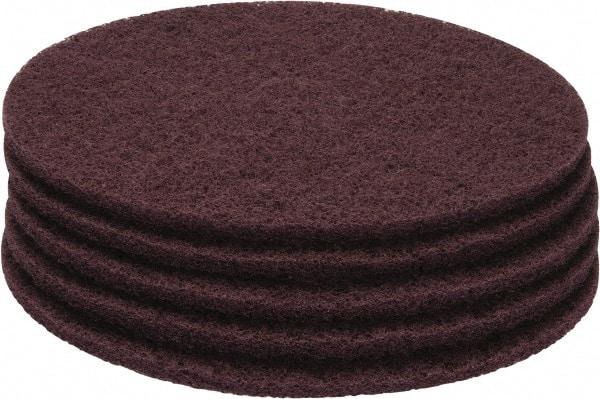 PRO-SOURCE - Stripping Pad - 20" Machine, Maroon Pad, Polyester - Eagle Tool & Supply