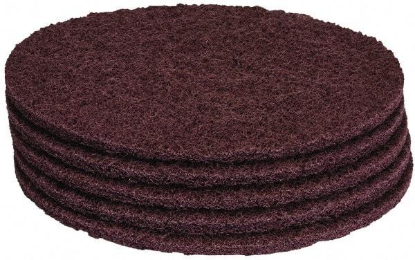 PRO-SOURCE - Stripping Pad - 19" Machine, Maroon Pad, Polyester - Eagle Tool & Supply