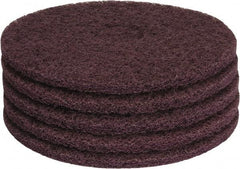 PRO-SOURCE - Stripping Pad - 15" Machine, Maroon Pad, Polyester - Eagle Tool & Supply