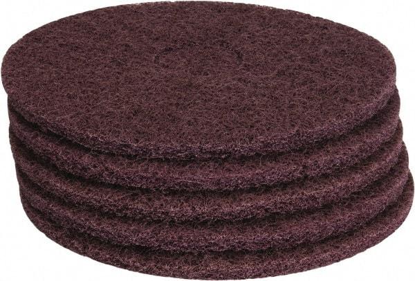 PRO-SOURCE - Stripping Pad - 14" Machine, Maroon Pad, Polyester - Eagle Tool & Supply