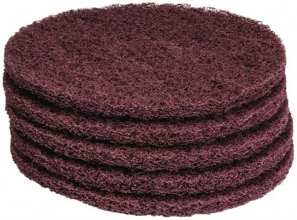 PRO-SOURCE - Stripping Pad - 13" Machine, Maroon Pad, Polyester - Eagle Tool & Supply