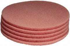 PRO-SOURCE - Polishing Pad - 27" Machine, Pink Pad, Polyester - Eagle Tool & Supply