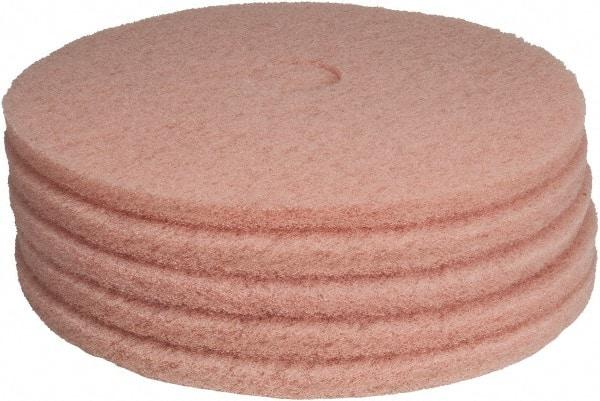 PRO-SOURCE - Polishing Pad - 20" Machine, Pink Pad, Polyester - Eagle Tool & Supply