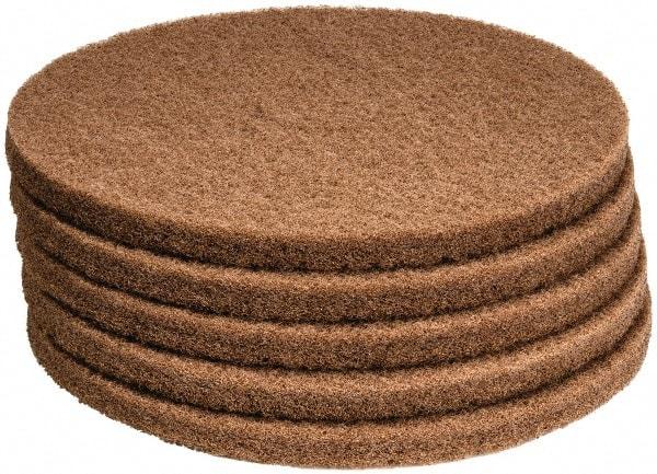 PRO-SOURCE - Polishing Pad - 17" Machine, Tan Pad, Polyester - Eagle Tool & Supply