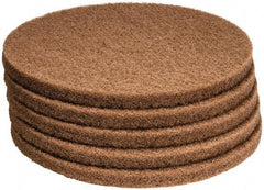 PRO-SOURCE - Polishing Pad - 17" Machine, Tan Pad, Polyester - Eagle Tool & Supply