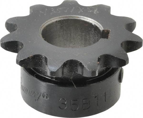 Browning - 11 Teeth, 3/8" Chain Pitch, Chain Size 35, Finished Bore Sprocket - 5/8" Bore Diam, 1.331" Pitch Diam, 1-1/2" Outside Diam - Eagle Tool & Supply