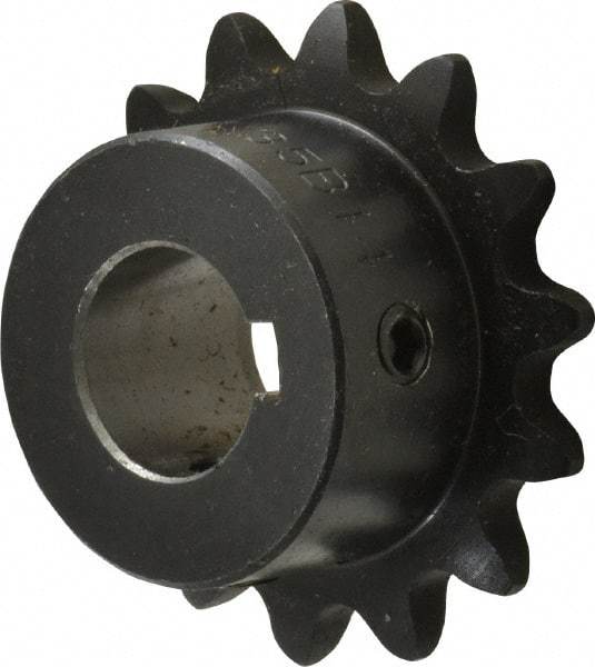 Browning - 14 Teeth, 3/8" Chain Pitch, Chain Size 35, Finished Bore Sprocket - 5/8" Bore Diam, 1.685" Pitch Diam, 1.84" Outside Diam - Eagle Tool & Supply
