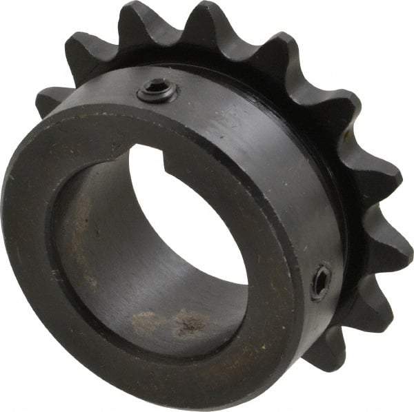 Browning - 15 Teeth, 3/8" Chain Pitch, Chain Size 35, Finished Bore Sprocket - 1" Bore Diam, 1.804" Pitch Diam, 1.99" Outside Diam - Eagle Tool & Supply