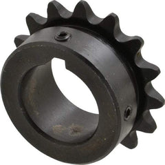 Browning - 15 Teeth, 3/8" Chain Pitch, Chain Size 35, Finished Bore Sprocket - 1" Bore Diam, 1.804" Pitch Diam, 1.99" Outside Diam - Eagle Tool & Supply