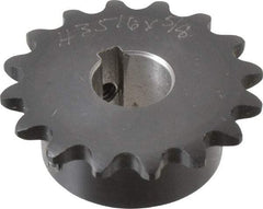 Browning - 16 Teeth, 3/8" Chain Pitch, Chain Size 35, Finished Bore Sprocket - 5/8" Bore Diam, 1.922" Pitch Diam, 2.11" Outside Diam - Eagle Tool & Supply