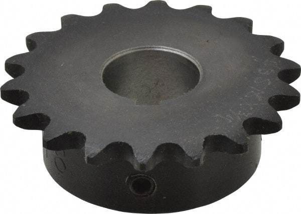 Browning - 18 Teeth, 3/8" Chain Pitch, Chain Size 35, Finished Bore Sprocket - 3/4" Bore Diam, 2.16" Pitch Diam, 2.35" Outside Diam - Eagle Tool & Supply