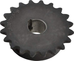 Browning - 20 Teeth, 3/8" Chain Pitch, Chain Size 35, Finished Bore Sprocket - 5/8" Bore Diam, 2.397" Pitch Diam, 2.59" Outside Diam - Eagle Tool & Supply