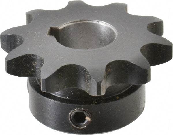 Browning - 10 Teeth, 1/2" Chain Pitch, Chain Size 40, Finished Bore Sprocket - 5/8" Bore Diam, 1.618" Pitch Diam, 1.84" Outside Diam - Eagle Tool & Supply
