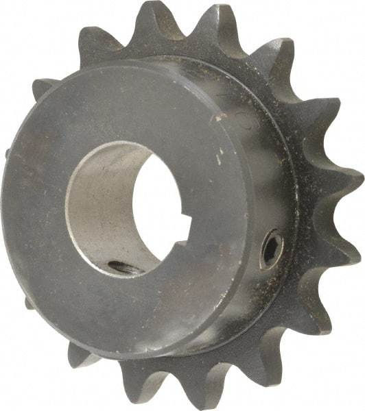 Browning - 16 Teeth, 1/2" Chain Pitch, Chain Size 40, Finished Bore Sprocket - 7/8" Bore Diam, 2-9/16" Pitch Diam, 2.8" Outside Diam - Eagle Tool & Supply
