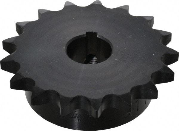 Browning - 17 Teeth, 1/2" Chain Pitch, Chain Size 40, Finished Bore Sprocket - 3/4" Bore Diam, 2.721" Pitch Diam, 2.96" Outside Diam - Eagle Tool & Supply