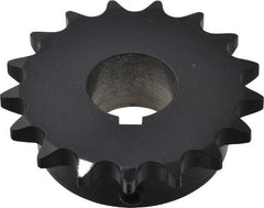Browning - 17 Teeth, 1/2" Chain Pitch, Chain Size 40, Finished Bore Sprocket - 1" Bore Diam, 2.721" Pitch Diam, 2.96" Outside Diam - Eagle Tool & Supply