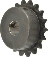 Browning - 18 Teeth, 1/2" Chain Pitch, Chain Size 40, Finished Bore Sprocket - 3/4" Bore Diam, 2.879" Pitch Diam, 3.14" Outside Diam - Eagle Tool & Supply