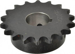 Browning - 18 Teeth, 1/2" Chain Pitch, Chain Size 40, Finished Bore Sprocket - 1" Bore Diam, 2.879" Pitch Diam, 3.14" Outside Diam - Eagle Tool & Supply