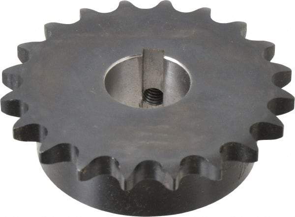 Browning - 20 Teeth, 1/2" Chain Pitch, Chain Size 40, Finished Bore Sprocket - 1" Bore Diam, 3.196" Pitch Diam, 3.45" Outside Diam - Eagle Tool & Supply