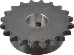 Browning - 20 Teeth, 1/2" Chain Pitch, Chain Size 40, Finished Bore Sprocket - 1" Bore Diam, 3.196" Pitch Diam, 3.45" Outside Diam - Eagle Tool & Supply