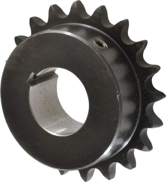 Browning - 20 Teeth, 1/2" Chain Pitch, Chain Size 40, Finished Bore Sprocket - 1-1/4" Bore Diam, 3.196" Pitch Diam, 3.45" Outside Diam - Eagle Tool & Supply