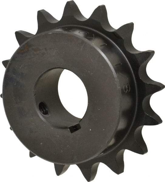 Browning - 16 Teeth, 5/8" Chain Pitch, Chain Size 50, Finished Bore Sprocket - 1-1/8" Bore Diam, 3.204" Pitch Diam, 3.52" Outside Diam - Eagle Tool & Supply