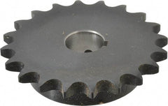 Browning - 20 Teeth, 5/8" Chain Pitch, Chain Size 50, Finished Bore Sprocket - 1" Bore Diam, 4" Pitch Diam, 4.32" Outside Diam - Eagle Tool & Supply