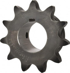 Browning - 11 Teeth, 3/4" Chain Pitch, Chain Size 60, Finished Bore Sprocket - 1-1/4" Bore Diam, 2.662" Pitch Diam, 2.96" Outside Diam - Eagle Tool & Supply