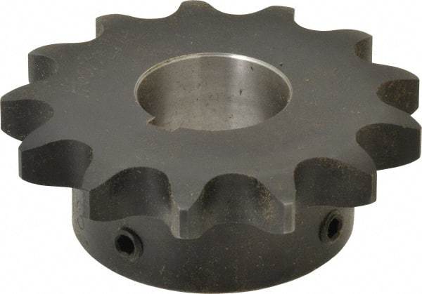 Browning - 13 Teeth, 3/4" Chain Pitch, Chain Size 60, Finished Bore Sprocket - 1-1/4" Bore Diam, 3.134" Pitch Diam, 3.45" Outside Diam - Eagle Tool & Supply